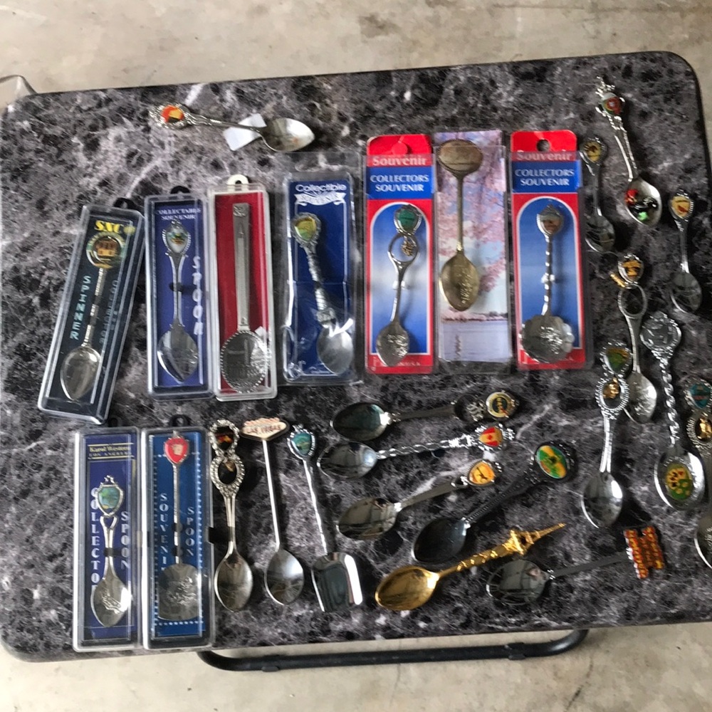Assorted Silver and Gold Collectible Souvenir Spoons - Men Accessories